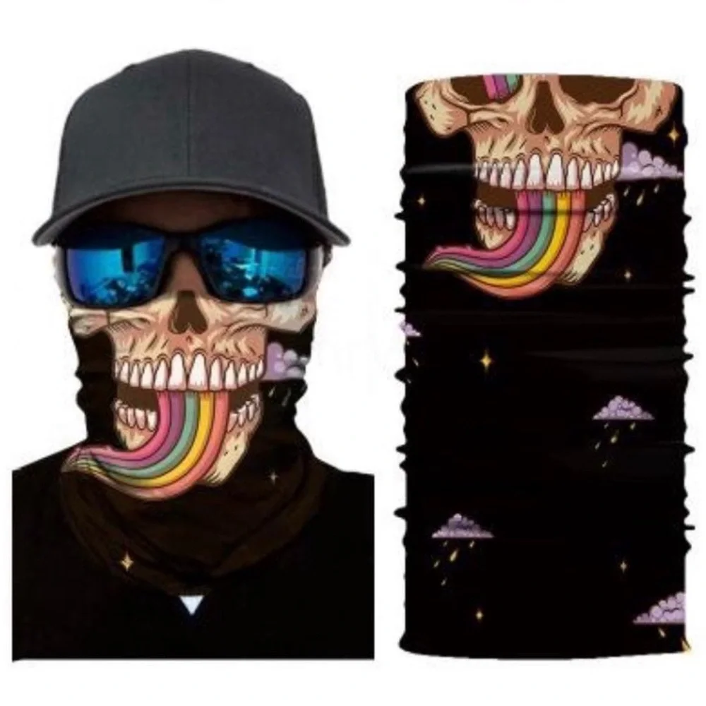Gaiter Mask, rainbow Gator Bandana Clown Ghost Skull mask Halloween Costume